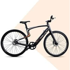 trends4cents Urtopia Smart Full Carbon E-Bike L izmērs Modelis Sirius (melns oranžs) 35 Nm Indikators Projekcija Pretaizdzīšanas Navigācijas lietotne Balss vadība AI Ultralight