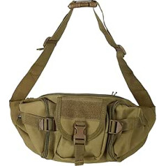 Osage River makšķerēšanas piederumu soma Taille Fanny Pack Portable Storage Crossbody Sling Bag Khaki