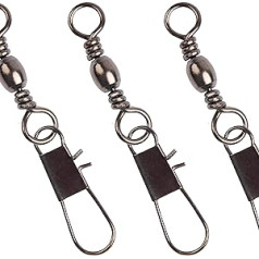 Shaddock Fishing Fishing Swivels with Safety Snap Connectors Snap Swivels Solid Rings High Strength Fishing Tackle Size 30-100lbs