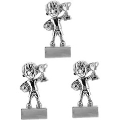 CLISPEED 3 Trophy Awards for Kids Amatniecība zēniem Amatniecība bērniem Futbols bērniem Bobblehead Award Futbola Trophy Decoration Awards balva