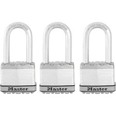 Master Lock M1XTRILH Magnum piekaramā atslēga ar atslēgu, iepakojumā 3, ar atslēgām vienādi