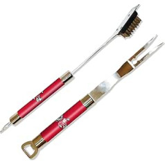 The Northwest Group NCAA Wisconsin Badgers Barbecue Fork and Grill Cleaner Set