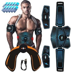 KOWE EMS Training Device Abs Trainer, vēdera jostas tonizēšana ar USB uzlādējamu fitnesa treniņu trenažieri vīriešiem un sievietēm