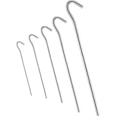 72 x anti-rust tent pegs, diameter 4 mm, length 230 mm, round profile, pegs, ground anchors made of galvanised steel for attaching and fixing tents when camping (72)