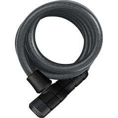 ABUS spirālveida troses slēdzene Booster 6512K/180 ar SCMU Snap Cage turētāju - velosipēda slēdzene no elastīga spirālveida troses drošības līmenis 4-180 cm