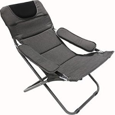 Homecall Folding Camping Chair with Padding and Adjustable Backrest - (Grey)