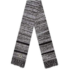 '47 Brand Copeland Ice Striped Scarf - NHL Adult Knit Scarf with Tassels, black