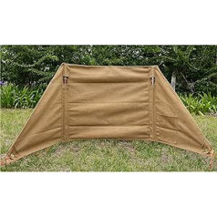 Foldable wind protection privacy screen, outdoor camping, windproof and warm, privacy screen, barbecue fireproof, canvas production, stainless steel support pole, easy to assemble, strong and reliable mini tree