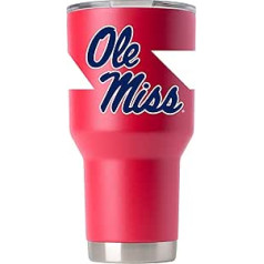 Gametime Sidekicks Ole Miss 850 ml sarkana krūze — oficiāli licencēta 18/8 nerūsējošā tērauda dubultsiena vakuumizolēta UV LED apdrukāta logotipi bez svīšanas paliek karsts/auksts — 360 grādu ietīšana