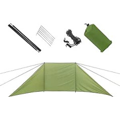 Foldable Picnic Windshield, Windshield, Camping, Portable, Foldable, Beach Wind Protection, Privacy Screen with Support Poles for Garden Charcoal Grills, BBQ Picnic