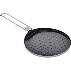 Ti Alloy Non-Stick Frying Pan Camping Frying Pan Camping Ultralight Plate Tableware Cooking Baking Pan with Storage Bag