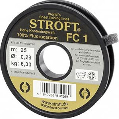 Stroft FC1 monopavedienu makšķerēšanas aukla 25 m pelēka unisex 0,400 mm-11,7 kg