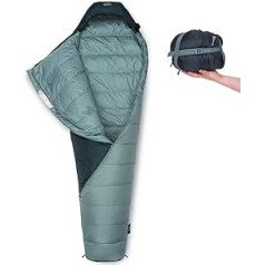 Qeedo Asaka Down Sleeping Bag 3 Seasons (Izmērs M un L) Viegls, Mazs iepakojuma izmērs