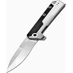 Joa Pocket Knife Metal Folding Knife Sharp Steel Knife Foldable Practical Knife EDC Outdoor Knife Survival Camping Hiking Knife Black Silver Handy Hand Tools