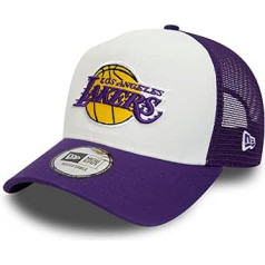 Jauna ēra Losandželosas Lakers NBA komanda Krāsa Balta Violeta A-rāmja Regulējama Trucker vāciņš