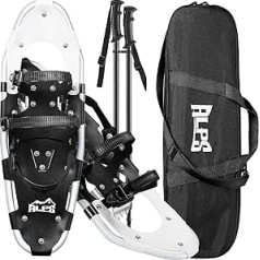 ALPS Kids Boys Girls Lightweight Snow Shoe Set + Trekking Poles Carry Bag 14