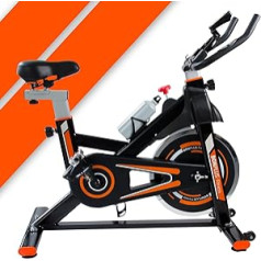 Bonplus BP velotrenažieris iekštelpu fitnesa velosipēds ar regulējamu intensitāti sirdsdarbības monitoru Sēdekļa augstums 76-98 cm Spararats 10 kg Fitness