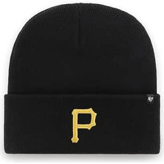 '47 MLB Pittsburgh Pirates Haymaker Cuff Knit Unisex beisbola cepure melna, melna