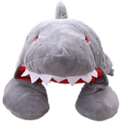 Toyvian Neck Support Pillow Funny Headwear Cartoon Hat Shark Cap Shark Hat Travel Pillow The Photo With Hood