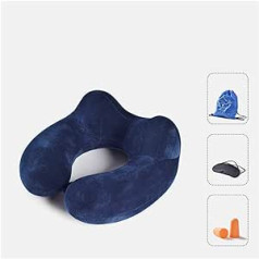 LZZ Travel Pillow Travel Pillow Memory Foam Travel Pillow Kakla spilvens 360° Galvas balsts Mašīnā mazgājams jostas uzglabāšanas maisiņš Ausu aizbāžņi Acu maska (Krāsa: H)