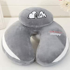 Travel Pillow Cartoon Animal U Shape Pillow Child Support Car Seat Pillow Travel Neck Pillow Suitable for Kids Travel or Family Relaxation and Sleeping Pillow (Color : Pink) (Color : Gray)