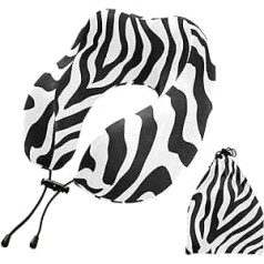 YOUJUNER ceļojumu spilvens Zebra Print Memory Foam kakla spilvena atbalsta spilvens kakla spilvens