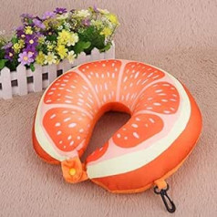 UKKD Travel Pillow Fruit U-Shaped Travel Pillow Nano Particle Neck Pillow Car Pillow Padding