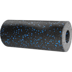 Masāžas rullītis, gluds putu rullītis 14x33cm, melns un zils, EPP materiāls, REBEL ACTIVE