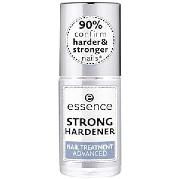 Essence Cosmetics Essence, Strong Hardner Nail Treatment Advanced Care Nail Care Caurspīdīgs trausliem nagiem Stiprinošs Caurspīdīgs bez Acetona Vegāniem Konservantiem 8 ml, Caurspīdīgs, Iepakojumā 1