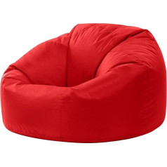 Bean Bag Bazaar Klassischer Sitzsack, Rot, Sitzsack für Erwachsene Groß, Sitzsack mit Füllung, Indoor Outdoor Sitzkissen Wasserabweisend