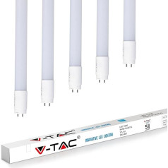 V-TAC LED lampa 150 cm | LED fluorescējošās spuldzes 150 cm | LED fluorescējošās spuldzes neona lampas | Samsung mikroshēma - neitrāli balta (4000 K) - 2000 lūmenu - T8- G13-22W - 150 cm | Iepakojumā 5 gab.