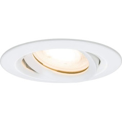 Paulmann 92897 Nova Plus LED Einbauleuchte IP65 rund schwenkbar 7W dimmbar Einbaustrahler GU10 Weiß matt Spot Einbaulampe 2700K