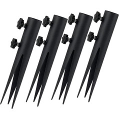 Yardwe Pack of 4 Solar Light Ground Nails Nomaiņa Ceļa apgaismojuma piederumi ainavu apgaismojuma gaismām Nomaiņa Post Garden Light Post Solar Torch Nails Outdoor Iron