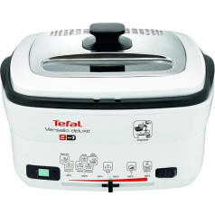 Tefal FR4950 Daudzfunkcionālā fritēze Versalio Deluxe 9-in-1 | Kapacitāte 1,3 kg | Ietver lāpstiņu | Cepšana | Cepšana | Gatavošana | Regulējama temperatūra | Taimeris | Balta