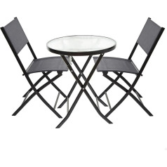 Aktive 61120 Garden Table and Chairs Set Anthracite