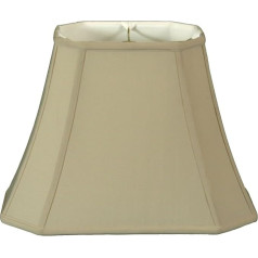 Royal Designs Lampenschirm, rechteckig, geschnitten, Beige - (7 x 9) x (10,25 x 16) x 12,25 cm