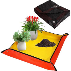 YJGLWT Umtopfmatte und 70 % Gartenschattentuch, für Zimmerpflanzen, Umtopfen und Blumenerde, Sukkulenten, 99,1 x 99,1 cm, Umtopfmatte, 99,1 x 119,4 cm, Sonnenschutz, Netz, Umtopfschutz, schneefest