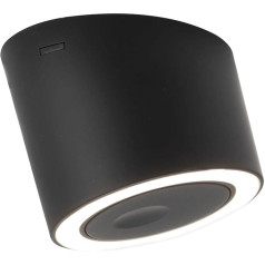 DOMUS LINE Unika D-Motion LED zemgaismas gaisma 2700 K / 4000 K, apaļa, ar kontaktligzdu un skārienjūtīgu slēdzi 24 V - 4,5 W, plastmasas, melna