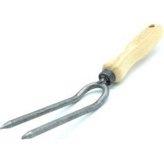 4betterdays.com NATURlich leben! Rose Fork / Garden Fork with Ash Wood Handle - Fork Length: 14 cm - Quality Steel - Weight: 0.3 kg - Hand Forged in Germany
