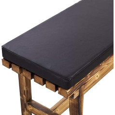 AORUI Soft Bench Cushion, PU ādas krēsla spilvens, 90 x 40 cm, neslīdošs ūdensnecaurlaidīgs krēsla sēdekļa paklājs, noņemams mēbeļu soliņa sēdekļa spilvens iekštelpām ārā dārza terasei melns