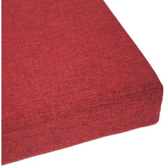 2 3 Seater Bench Seat Cushion Pad with 35D High Density Foam Garden Patio Indoor Outdoor Wine Red (90 * 40 * 5cm)