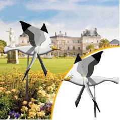 QCLUEU Whirligig Asuka sērija Seagull Flying Windmill Garden Spinner Garden Lawn Decoration White