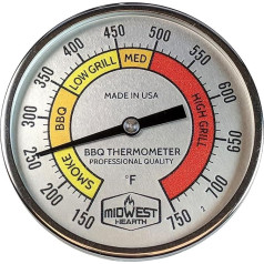 Midwest Hearts Profesionāls termometrs Kamado stila kokogļu griliem 3