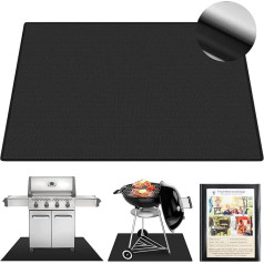 100 x 150 cm Fireproof Underlay - Heat Resistant up to 1800°F Heat Protection Mat - Grill Mat Floor Protection Mat Grill Mats Floor Mat Fire Pit Mat Outdoor BBQ Mat for Gas Grill Charcoal Grill