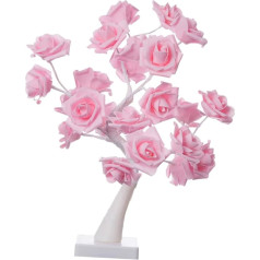 OSALADI Nachttisch-LED-Leuchten Rose Tischleuchte Bonsai-Tischleuchte Rosen-Bonsai-Baum tischlampe rezultātā koks gaismas dekoratīvā Lampe Nachtlicht nordisch Dekorative Lichter Bonsai Baum Rosa