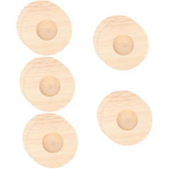 HOMSFOU Pack of 10 Lighting Base LED lampas LED grīdas lampām Koka vāzes gaisma Koka pamatne Nakts gaismas turētājs Koka LED displeja pamatne Koka galda lampas pamatne