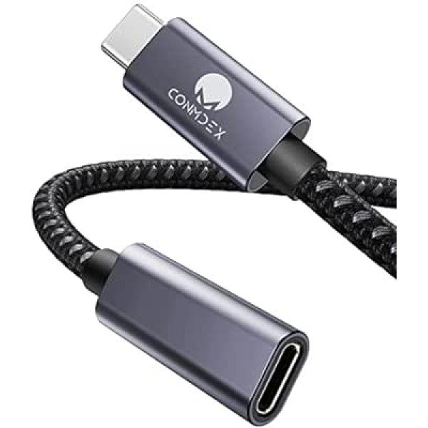 USB C pagarinātājs 3 m CONMDEX USB 3.2 C tipa C pagarinātāja kabelis no vīrišķā līdz mātītei 5 Gbit/s, 5 A/100 W, 4K video/audio sinhronizācijas paplašinātājs, saderīgs ar PSVR2, M1 M2 Max MacBook, Galaxy S23/S22, Pad Mini 6