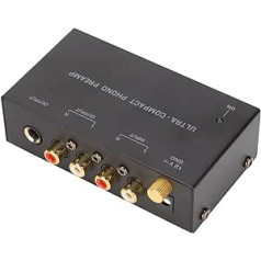 Phonograph Preamp, Low Noise Phono Amplifier 100-240V with Independent Button Control for Turntable (#1)