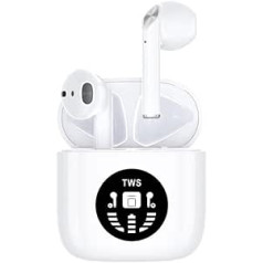 JAP Sounds AP80 Bluetooth austiņas - Bezvadu austiņas baltas - Bezvadu austiņas - 24h atskaņošanas laiks - LED displejs - Apple/iPhone/Android/Samsung austiņas