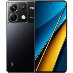 Xiaomi Poco X6 5G viedtālrunis 12+256GB Snapdragon 7s Gen 2 procesors 6,67 collu CrystalRes 120Hz FIow AMOLED displejs 64MP trīskāršā kamera 5100mAh akumulators 67W turbo uzlāde (melns)